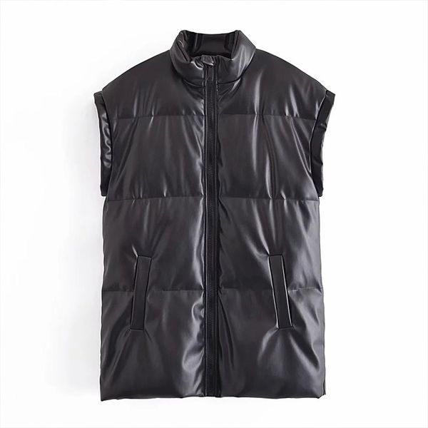women's vests pu vest jackets faux leather coat streetwear waistcoat ladies black fashion outwear female sleeveless woman jacket 230215, Black;white
women's vests pu vest jackets faux leather coat streetwear waistcoat ladies black fashion outwear female sleeveless woman jacket 230215, Black;white