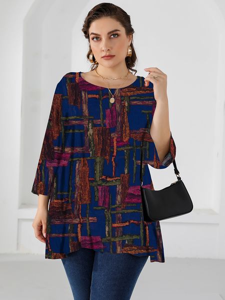 women's plus size t-shirt 5xl plus size women sping autumn multicolor plaid print elegant blusas women blouse feminina big size women, Black
women's plus size t-shirt 5xl plus size women sping autumn multicolor plaid print elegant blusas women blouse feminina big size women, Black
