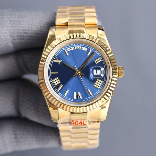 17 types men watches luxury watch 18k gold case blue dial 40mm day date mechanical sweeping mens watch stainless steel bracelet luminous wri, Slivery;brown
17 types men watches luxury watch 18k gold case blue dial 40mm day date mechanical sweeping mens watch stainless steel bracelet luminous wri, Slivery;brown