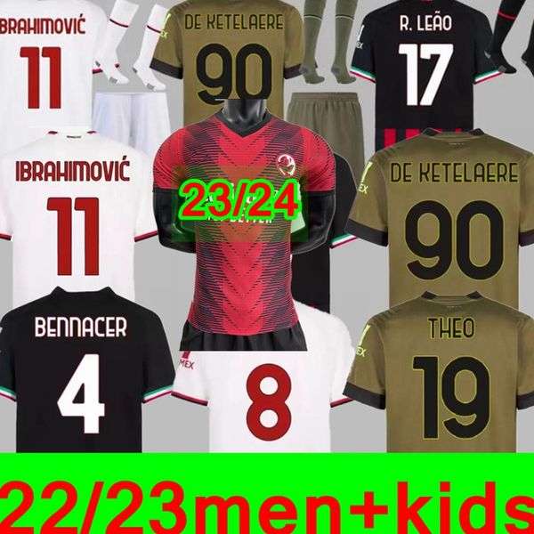 22 23 24 giroud soccer jerseys football shirt 2022 2023 2024 tonali rebic camiseta kjaer theo brahim r.leao men kids kit set uniforms origi, Black
22 23 24 giroud soccer jerseys football shirt 2022 2023 2024 tonali rebic camiseta kjaer theo brahim r.leao men kids kit set uniforms origi, Black