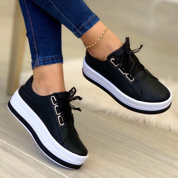 dress shoes women sports shoes lady vulcanized shoes outdoor platform shoes female casual fashion sneakers women wedge flats platform shoes, Black
dress shoes women sports shoes lady vulcanized shoes outdoor platform shoes female casual fashion sneakers women wedge flats platform shoes, Black