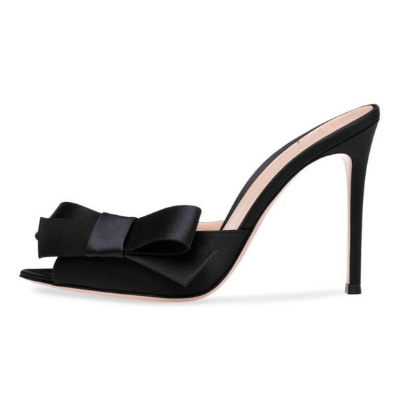 fashion peep toe bow tie satin slipper women summer slides fashion high heel lady sandals shoes, Black
fashion peep toe bow tie satin slipper women summer slides fashion high heel lady sandals shoes, Black