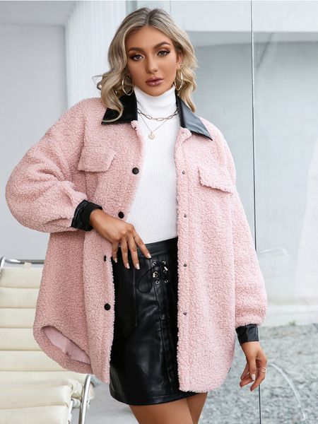 womens jackets pu lapel single breasted cotton coat autumn winter mid length lined fake pocket design wool woolen 230215, Black;brown
womens jackets pu lapel single breasted cotton coat autumn winter mid length lined fake pocket design wool woolen 230215, Black;brown