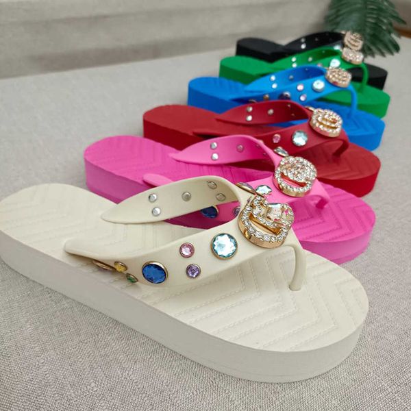 fashion summer platform slippers women's luxury flip flops thong sandal diamond buckle jewel decor beach shoes double g casual slides s, Black
fashion summer platform slippers women's luxury flip flops thong sandal diamond buckle jewel decor beach shoes double g casual slides s, Black