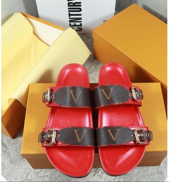 2023 slippers designer slippers leather sandal slides 2 straps with adjusted gold buckles men and women bom dia flat mule 1a3r5m summer flip, Black
2023 slippers designer slippers leather sandal slides 2 straps with adjusted gold buckles men and women bom dia flat mule 1a3r5m summer flip, Black