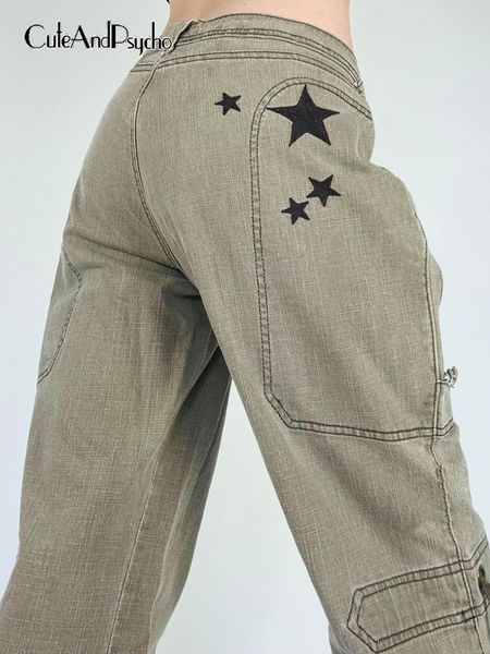 women's jeans cuteandpsycho fairycore y2k chic cotton cargo jeans star print harajuku fashion trousers aesthetic streetwear grunge capr, Blue
women's jeans cuteandpsycho fairycore y2k chic cotton cargo jeans star print harajuku fashion trousers aesthetic streetwear grunge capr, Blue