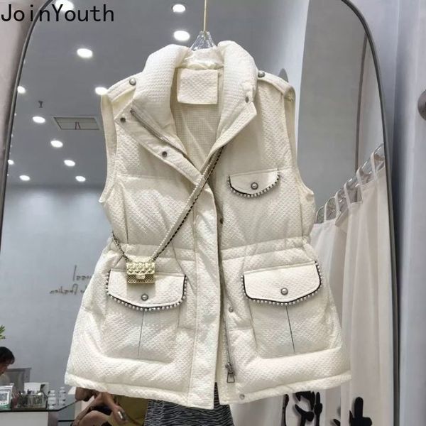 women's vests winter clothes vest women stand neck thicked slim waist tank jacket 2023 ropa mujer beading temperament chalecos para 23, Black;white
women's vests winter clothes vest women stand neck thicked slim waist tank jacket 2023 ropa mujer beading temperament chalecos para 23, Black;white