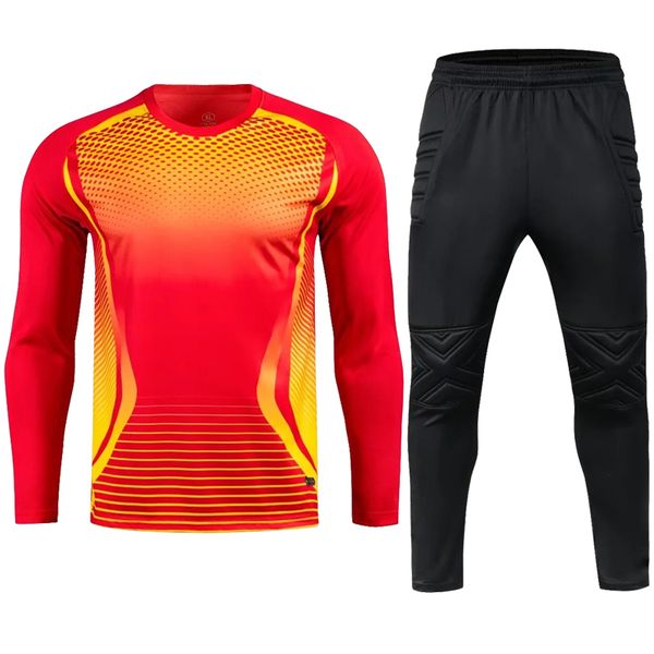 outdoor t-shirts men's football goalkeeper uniform protective sponge football long sleeves kid training goalkeeper soccer jersey pants, Gray;blue
outdoor t-shirts men's football goalkeeper uniform protective sponge football long sleeves kid training goalkeeper soccer jersey pants, Gray;blue