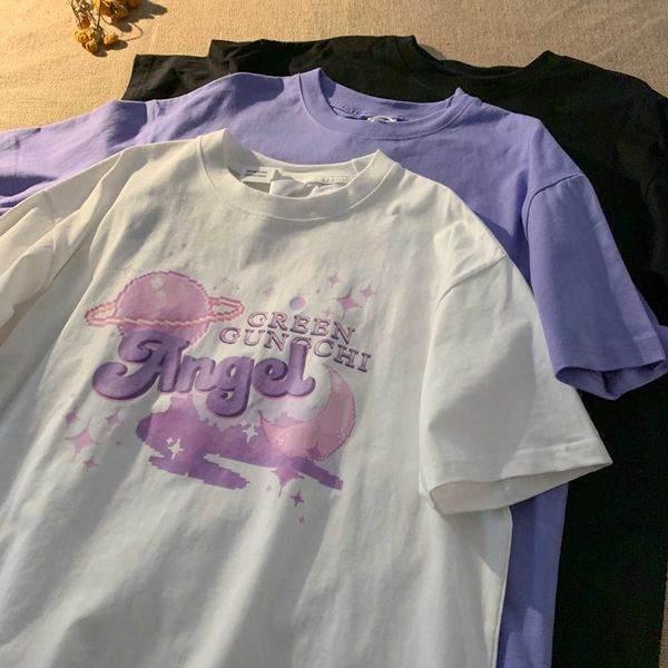 women's t-shirt beautiful starry youth shortsleeved halfsleeved couple tshirt female harajuku loose wild printing casual oversized tshi, White
women's t-shirt beautiful starry youth shortsleeved halfsleeved couple tshirt female harajuku loose wild printing casual oversized tshi, White