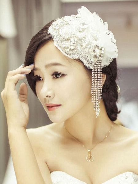 new crystal beaded wedding bridal hair accessories tiaras headpiece bridal hat tulle birdcage lace headpiece bling bling fascinators, Silver
new crystal beaded wedding bridal hair accessories tiaras headpiece bridal hat tulle birdcage lace headpiece bling bling fascinators, Silver
