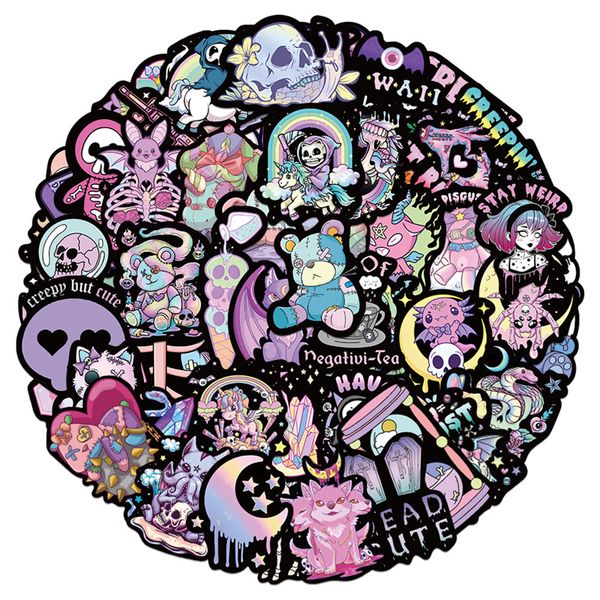 56pcs kawaii halloween stickers purple skull gothic graffiti kids toy skateboard car motorcycle bicycle sticker decals
56pcs kawaii halloween stickers purple skull gothic graffiti kids toy skateboard car motorcycle bicycle sticker decals