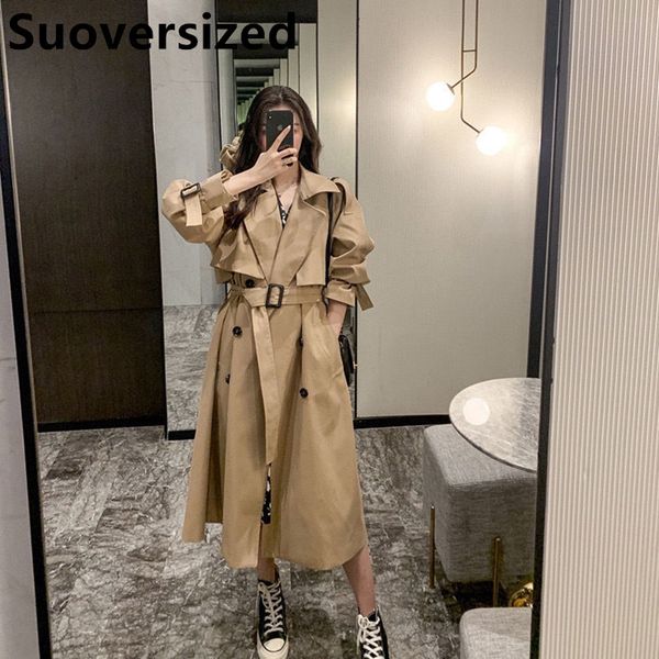 women's trench coats khaki classic long for women spring fall loose casual doublebreasted windbreaker korean elegant fashion overcoat 2, Tan;black
women's trench coats khaki classic long for women spring fall loose casual doublebreasted windbreaker korean elegant fashion overcoat 2, Tan;black