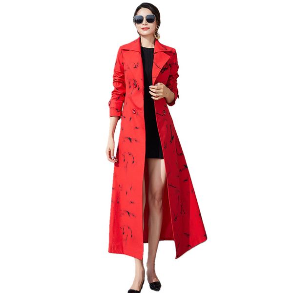 women's trench coats fashion xlong coat women spring autumn double breasted red windbreaker slim belt casual outwear 230215, Tan;black
women's trench coats fashion xlong coat women spring autumn double breasted red windbreaker slim belt casual outwear 230215, Tan;black