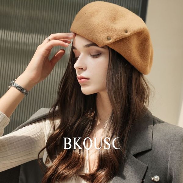 berets elegant women's vintage french artist berets soft warm woolen metal button design stylish painter beret hats cover head caps 230, Blue;gray
berets elegant women's vintage french artist berets soft warm woolen metal button design stylish painter beret hats cover head caps 230, Blue;gray