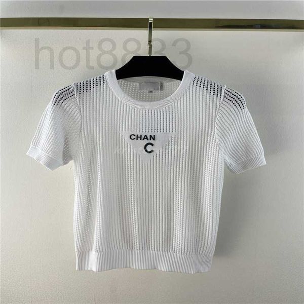 women's t-shirt designer women summer wool knit tee designer with letter pattern milan runway crop t-shirt clothing high end elasticit, White
women's t-shirt designer women summer wool knit tee designer with letter pattern milan runway crop t-shirt clothing high end elasticit, White