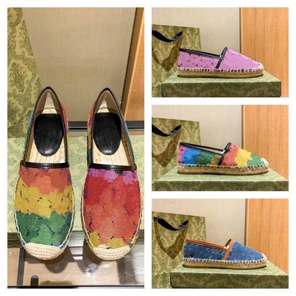 2023 designer fisherman canvas shoe double g jacquard espadrille knitting woven flat casual shoes rainbow colors women slip-on shoes gu and, Black
2023 designer fisherman canvas shoe double g jacquard espadrille knitting woven flat casual shoes rainbow colors women slip-on shoes gu and, Black
