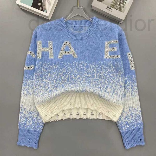 women's t-shirt designer small fragrance round neck gradual color stapled diamond sweater sweetheart girls new winter 2022, White
women's t-shirt designer small fragrance round neck gradual color stapled diamond sweater sweetheart girls new winter 2022, White