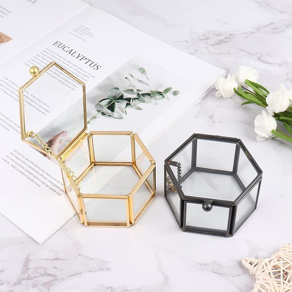 jewelry boxes jewelry organizer holder tablecontaine hexagon transparent glass ring box wedding ring box geometric clear glass jewelry box 2, Black;white
jewelry boxes jewelry organizer holder tablecontaine hexagon transparent glass ring box wedding ring box geometric clear glass jewelry box 2, Black;white