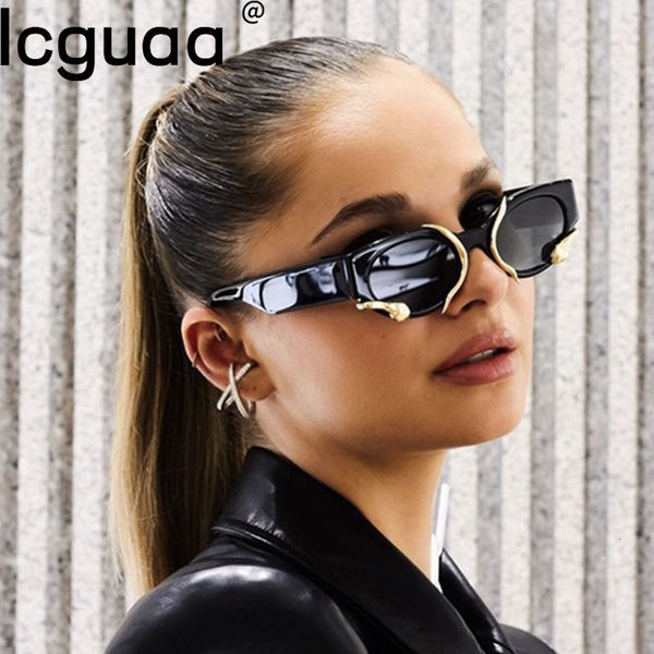 sunglasses rectangle small punk sunglasses with snake decor steampunk sun glasses luxury brand men eyewear sun glasses for women shades 2302, White;black
sunglasses rectangle small punk sunglasses with snake decor steampunk sun glasses luxury brand men eyewear sun glasses for women shades 2302, White;black