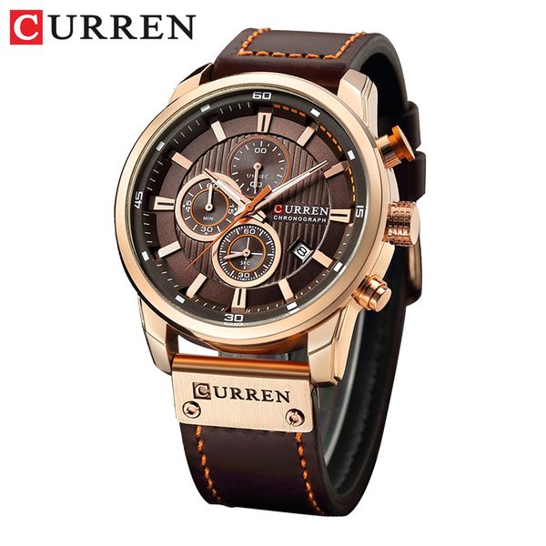 wristwatches curren fashion date quartz men watches brand luxury male clock chronograph sport mens wrist watch hodinky relogio masculino 230, Slivery;brown
wristwatches curren fashion date quartz men watches brand luxury male clock chronograph sport mens wrist watch hodinky relogio masculino 230, Slivery;brown