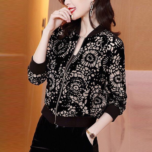 women's jackets summer bomber female jacket overcoat 5xl korean chiffon print jackets women long sleeve casual sunscreen jackets 23021, Black;brown
women's jackets summer bomber female jacket overcoat 5xl korean chiffon print jackets women long sleeve casual sunscreen jackets 23021, Black;brown