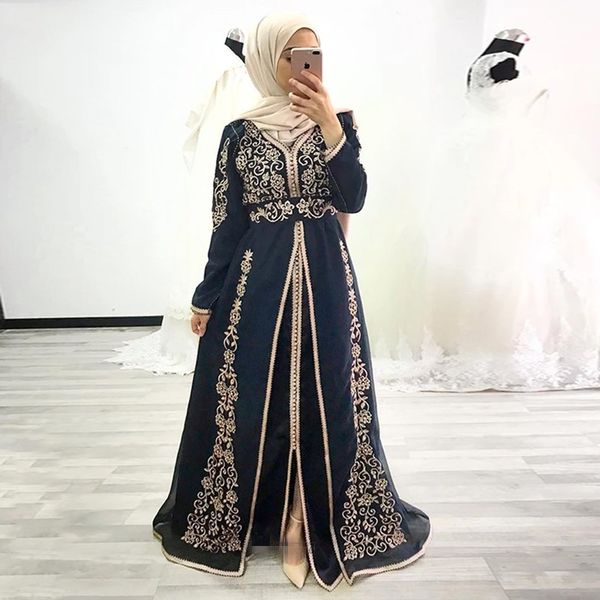luxurious black embroidery kaftan evening dresses long sleeves a-line satin navy blue hijab formal prom gowns dubai arabic robe, Black;red
luxurious black embroidery kaftan evening dresses long sleeves a-line satin navy blue hijab formal prom gowns dubai arabic robe, Black;red