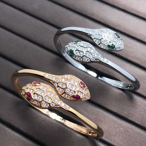 925 silver high-grade snake bracelet european and american temperament ladies fashion brand jewelry christmas gifts, Golden;silver
925 silver high-grade snake bracelet european and american temperament ladies fashion brand jewelry christmas gifts, Golden;silver
