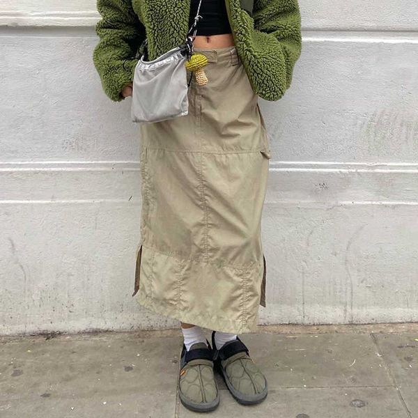 skirts weiyao khaki casual long cargo skirts women stitching vintage baggy streetwear outfits split fashion low waist loosesize skirt l23021, Black
skirts weiyao khaki casual long cargo skirts women stitching vintage baggy streetwear outfits split fashion low waist loosesize skirt l23021, Black