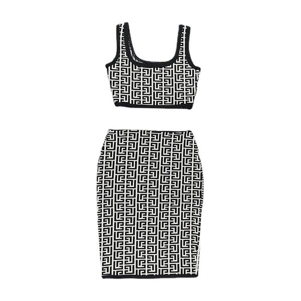 summer designers women designer knits split vest wrapped skirt set letter logo print leggings slim thin sling sweater skirt womens two piece, Black;gray
summer designers women designer knits split vest wrapped skirt set letter logo print leggings slim thin sling sweater skirt womens two piece, Black;gray