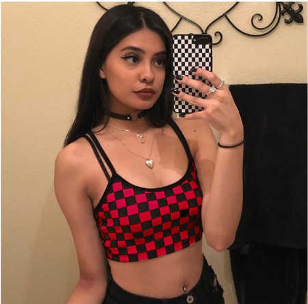 women's t-shirt fashion checkerboard camisole women's 2022 summer new bottoming navel print short tube vest women's camisole, White
women's t-shirt fashion checkerboard camisole women's 2022 summer new bottoming navel print short tube vest women's camisole, White