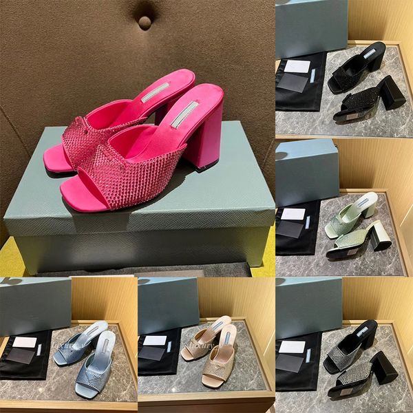 designer slippers women high heels black crystal satin slides crystals chunky sandals flat rubber sole mules fashion party lady slippers
designer slippers women high heels black crystal satin slides crystals chunky sandals flat rubber sole mules fashion party lady slippers