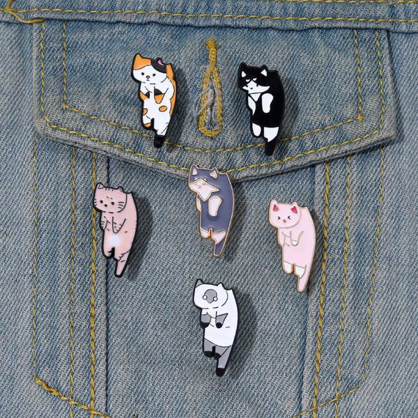 lazy cat creative cute cat hanging alloy brooch clothing bag decoration pin badge, Gray
lazy cat creative cute cat hanging alloy brooch clothing bag decoration pin badge, Gray