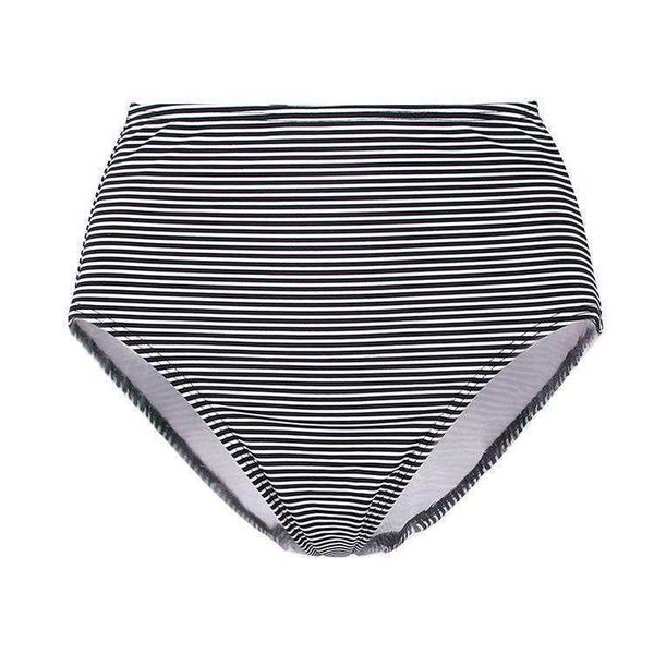 high waist bikini swimming trunks swimsuit womens bottoms one piece striped plus, White;black
high waist bikini swimming trunks swimsuit womens bottoms one piece striped plus, White;black