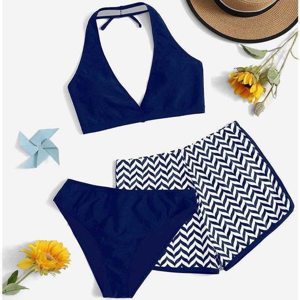 swimsuit girls middle and big two piece children pure color halter boxer beach, Blue
swimsuit girls middle and big two piece children pure color halter boxer beach, Blue