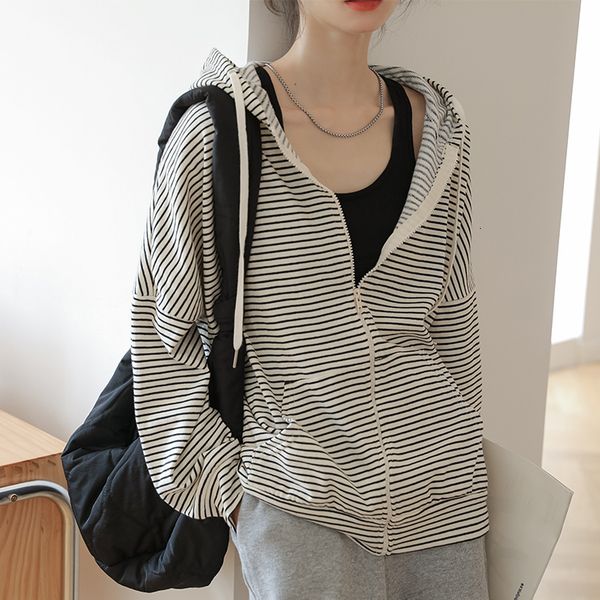women's hoodies sweatshirts 2023 college style versatile fashionable loose cardigan jacket women's striped hooded sweater 230215, Black
women's hoodies sweatshirts 2023 college style versatile fashionable loose cardigan jacket women's striped hooded sweater 230215, Black