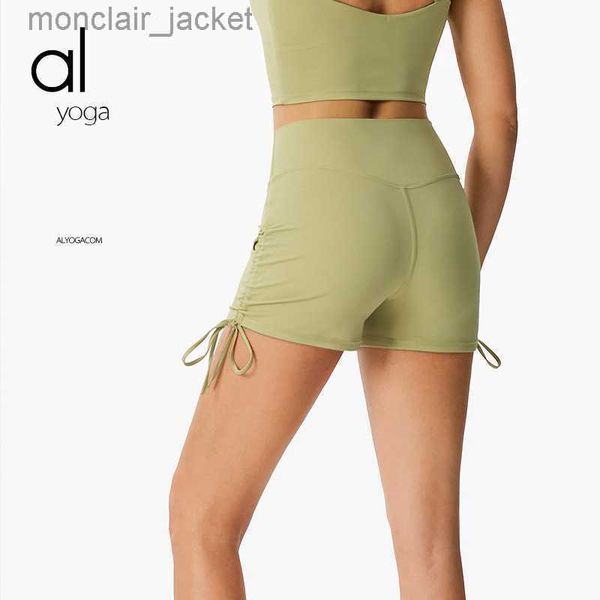 designer alos yoga new solid color yoga shorts double side ruffered tight stretch sports workout trip, Black
designer alos yoga new solid color yoga shorts double side ruffered tight stretch sports workout trip, Black