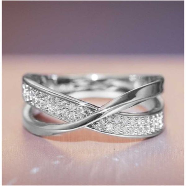 classic simple x shape cross women ring luxury cz stone mix metal color wedding ring daily versatile, Silver
classic simple x shape cross women ring luxury cz stone mix metal color wedding ring daily versatile, Silver