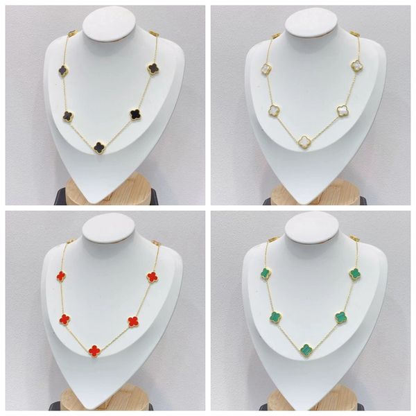 good lucky clover pendant necklace white black red green flower necklaces for women gift, Silver
good lucky clover pendant necklace white black red green flower necklaces for women gift, Silver