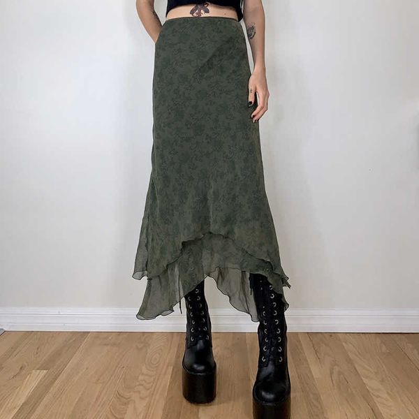 skirts women y2k vintage floral print midi skirt boho high waist ruffled mesh double layer long skirt grunge fairycore 90s streetwear l23021, Black
skirts women y2k vintage floral print midi skirt boho high waist ruffled mesh double layer long skirt grunge fairycore 90s streetwear l23021, Black