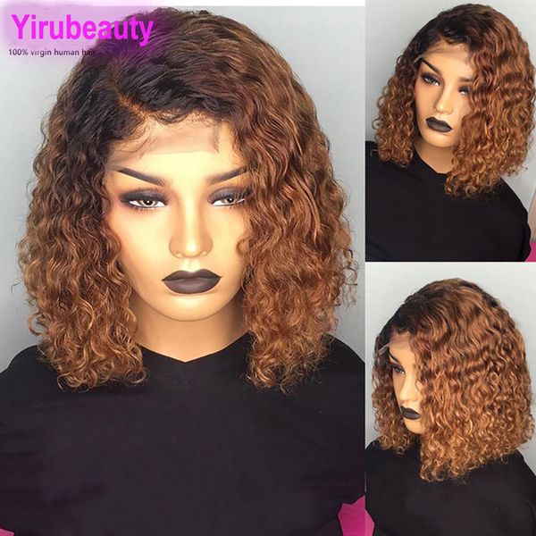 1b/30 ombre color 13x4 lace front bob wig water wave curly brazilian 100% human hair 10-16inch 150-210% density, Black;brown
1b/30 ombre color 13x4 lace front bob wig water wave curly brazilian 100% human hair 10-16inch 150-210% density, Black;brown