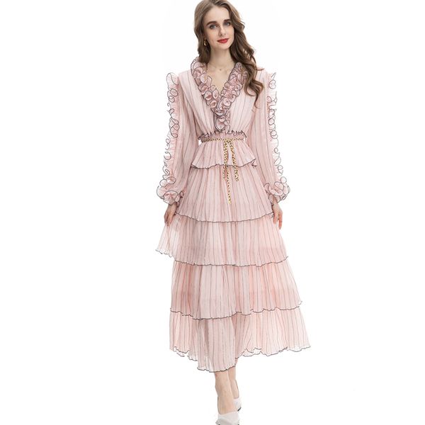 women's runway dresses v neck long sleeves tiered ruffles piping elegant fashion designer party prom vestidos, Black
women's runway dresses v neck long sleeves tiered ruffles piping elegant fashion designer party prom vestidos, Black