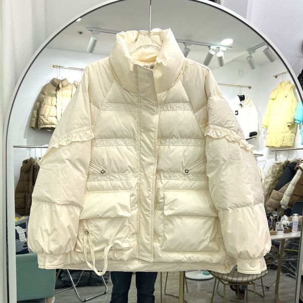 women's vests down jacket women's short 2023 winter stand neck embroidery ruffle loose 90 white duck down highquality pink black c, Black;white
women's vests down jacket women's short 2023 winter stand neck embroidery ruffle loose 90 white duck down highquality pink black c, Black;white