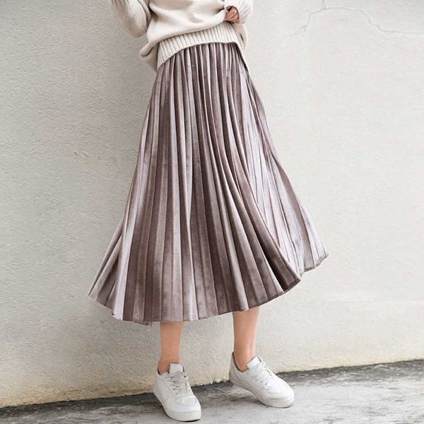 skirts spring 2020 women long metallic silver maxi pleated skirt midi skirt high waist elascity casual party skirt l230215, Black
skirts spring 2020 women long metallic silver maxi pleated skirt midi skirt high waist elascity casual party skirt l230215, Black