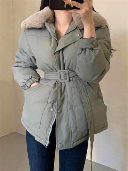 women's vests hzirip down cotton jacket women ol winter with belt chic office lady loose fashion casual all match normcore street coats, Black;white
women's vests hzirip down cotton jacket women ol winter with belt chic office lady loose fashion casual all match normcore street coats, Black;white