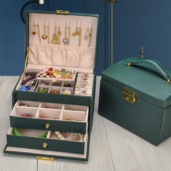 jewelry boxes zlalhaja 3layers jewelry organizer box leather large capacity jewelry boxes display case necklace earrings holder storage box, Black;white
jewelry boxes zlalhaja 3layers jewelry organizer box leather large capacity jewelry boxes display case necklace earrings holder storage box, Black;white