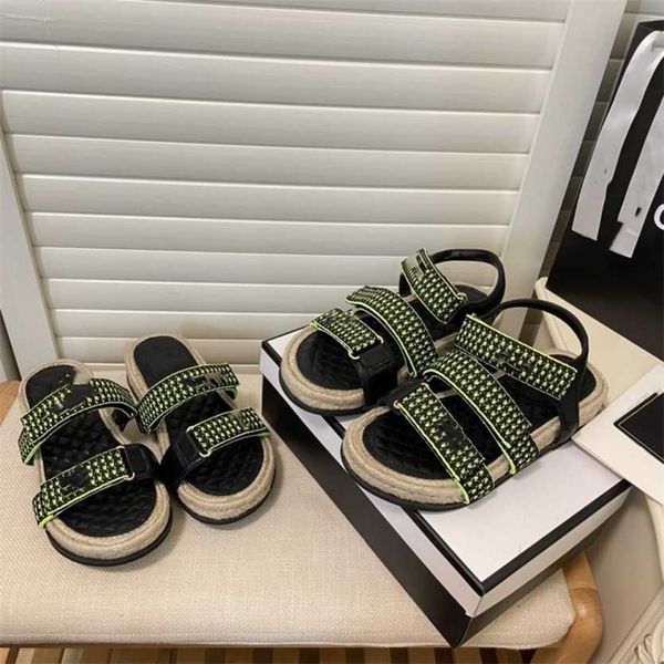 2023 summer c letter sandals hook&loop slingback platform sandal women womens summer beach buckle strap houndstooth check slipper sports sli, Black
2023 summer c letter sandals hook&loop slingback platform sandal women womens summer beach buckle strap houndstooth check slipper sports sli, Black