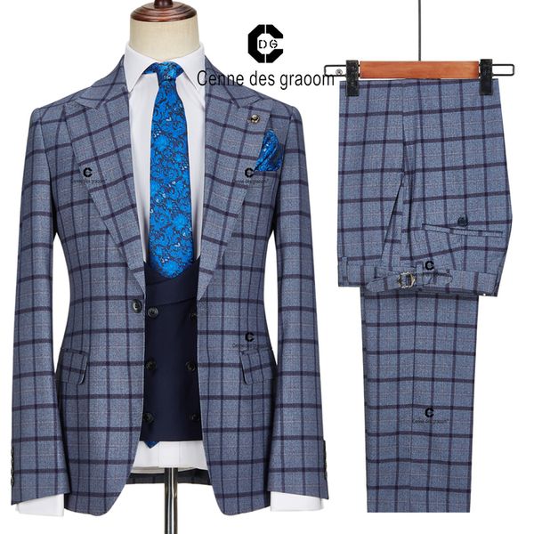 men's suits blazers cenne des graoom classic blue window pane checked plaid 3 piece vintage men suits tailor-made jacket vest pants wed, White;black
men's suits blazers cenne des graoom classic blue window pane checked plaid 3 piece vintage men suits tailor-made jacket vest pants wed, White;black