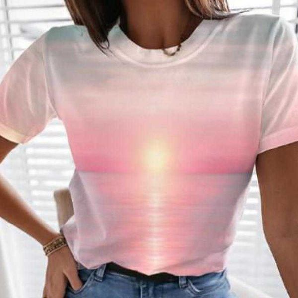 women's t-shirt shirt new 3d ocean landscape printing round neck tshirt women's comfort and leisure women's oversized tshirt, White
women's t-shirt shirt new 3d ocean landscape printing round neck tshirt women's comfort and leisure women's oversized tshirt, White