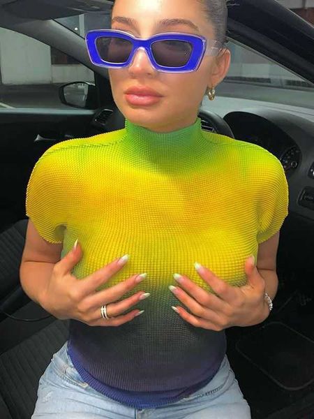 women's t-shirt cotton gradient high neck tight tshirt tie dyed y2k short sleeve tshirt women's women's open navel summer dre, White
women's t-shirt cotton gradient high neck tight tshirt tie dyed y2k short sleeve tshirt women's women's open navel summer dre, White