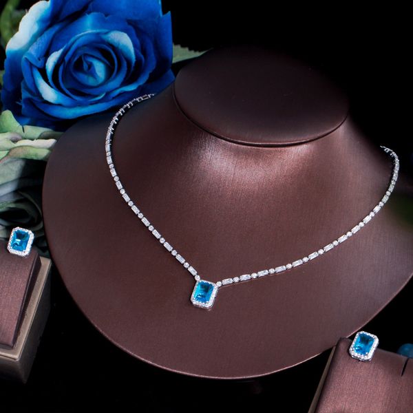 wedding jewelry sets cwwzircons shiny square cut cubic zirconia light blue jewelry set for women white gold color bridal wedding party neckl, Slivery;golden
wedding jewelry sets cwwzircons shiny square cut cubic zirconia light blue jewelry set for women white gold color bridal wedding party neckl, Slivery;golden
